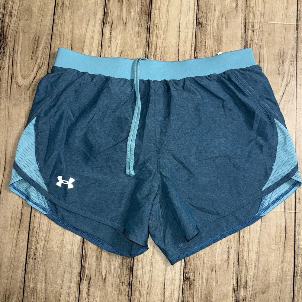Womens 3" Under Armour Fly By 2.0 Teal Green Loose Fit Heatgear Shorts